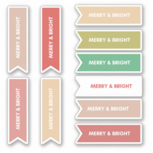 Pegatina Colorido Pastel 10 pc Merry & Bright