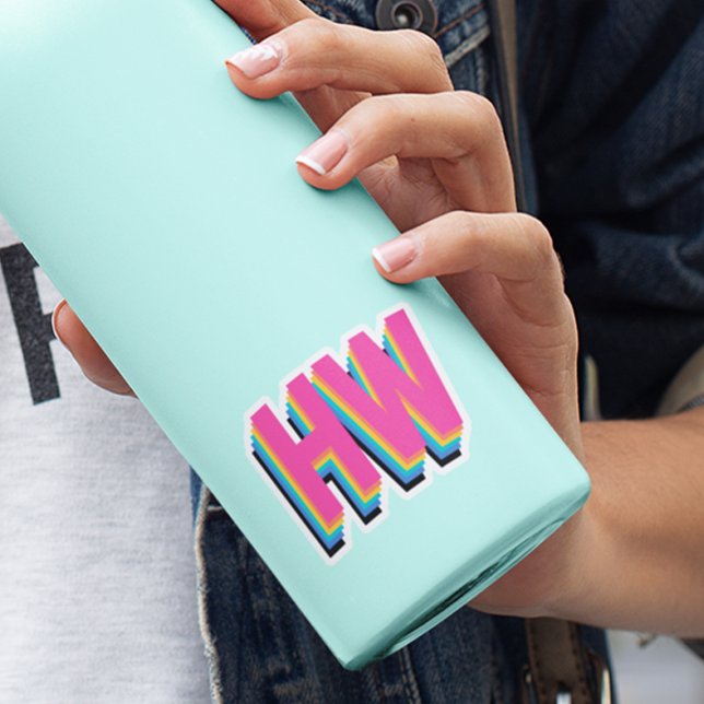 Pegatina Colorido Preppy Color inicial del arco iris (Subido por el creador)