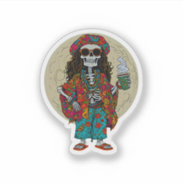 Pegatina Colorido Skeleton Dad