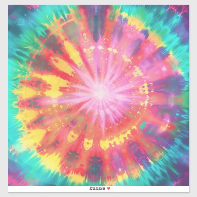 Pegatina Colorido vibrante tinte de los dedos #1 (Hoja)