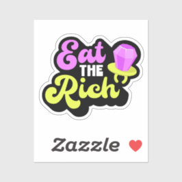 Pegatina Coma el rico anillo de diamantes de los años 90 en