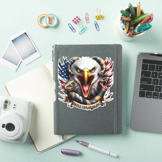 Pegatina Combo de serpiente de águila calva Gadsden2 (Funda para iPad)