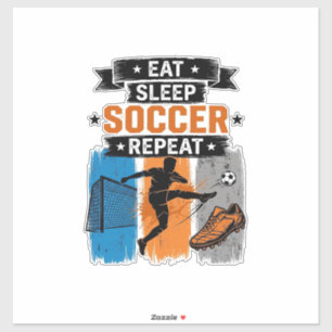 Pegatina Come Dormir Fútbol Repite Camiseta de Jugador de F