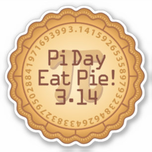 Pegatina Come Pie en el Día del Pi