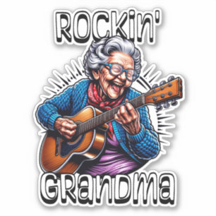Pegatina Comedia divertida de la abuela de Rockin