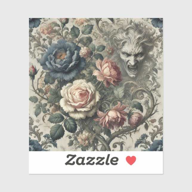 Pegatina Comentario de Snide - Pillow gótica floral grotesc (Hoja)