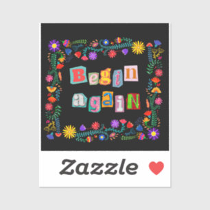 Pegatina Comenzar De Nuevo Animación Comenzar Por Segunda O