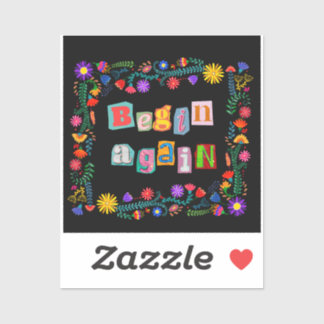 Pegatina Comenzar De Nuevo Animación Comenzar Por Segunda O