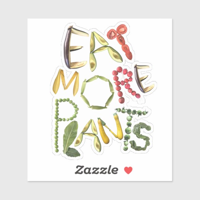 Pegatina Comer más plantas - Recordatorio de alimentación s (Hoja)