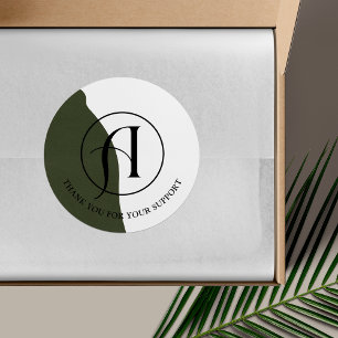 Pegatina comercial de logotipo redondo minimalista