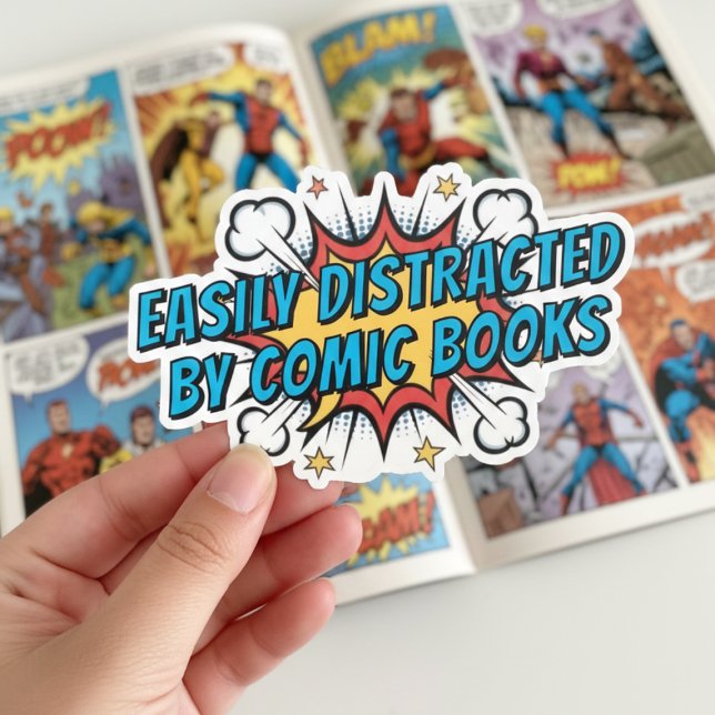 Pegatina Comic Books Lover Funny Gift (Comic Books Lover Funny Gift Sticker)