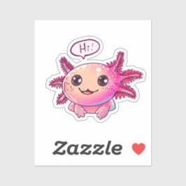 Pegatina Cómic lindo Axolotl al estilo personalizado