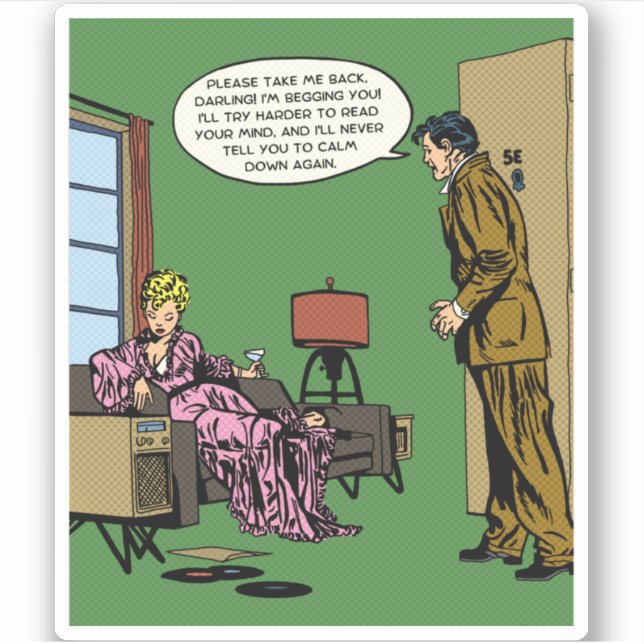 Pegatina Comic Woman Can Do Better (Anverso)