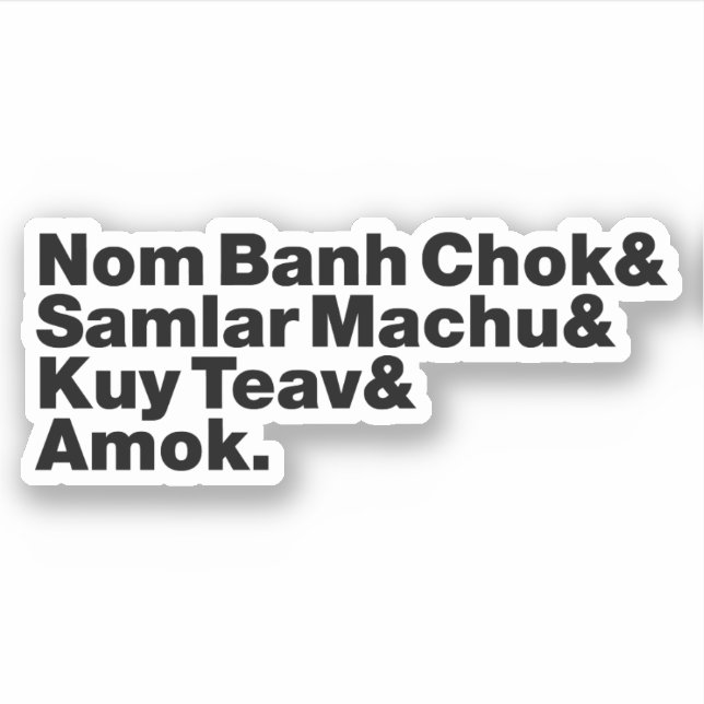 Pegatina Comida camboyana / khmer Street (Anverso)