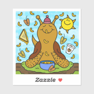 Pegatina Comida de caracol suave Happy Fall Vinyl