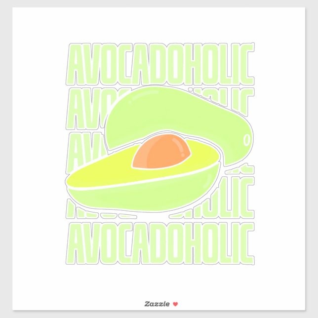 Pegatina Comida de fruta de aguacate (Hoja)