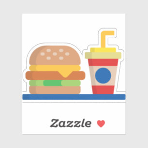 Pegatina Comida de hamburguesas