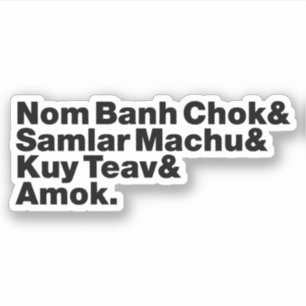Pegatina Comida del camboyano/de la calle del Khmer