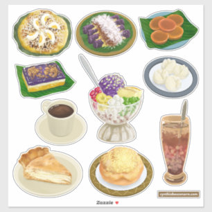 Pegatina Comida filipina / Aperitivos y postres de Pinoy
