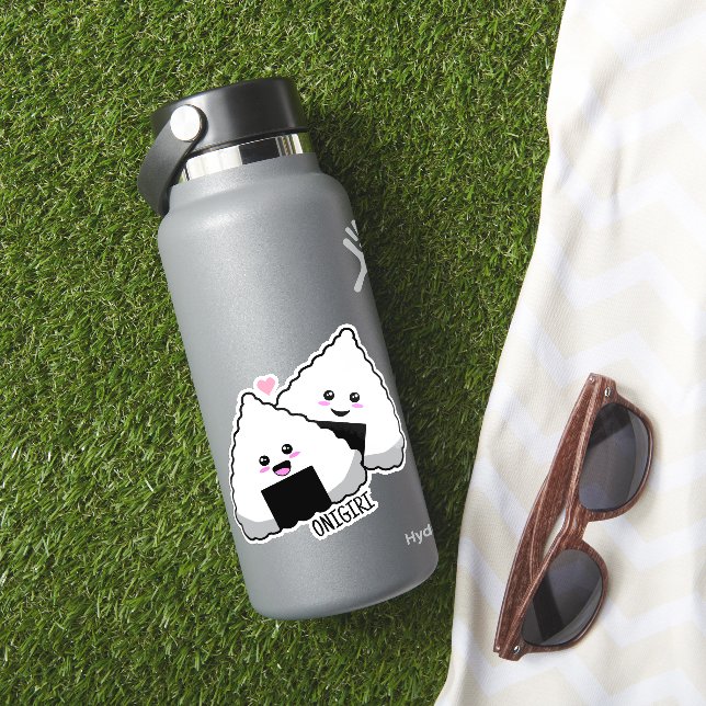 Pegatina Comida japonesa Kawaii Onigiri mono (HydroFlask Insitu)