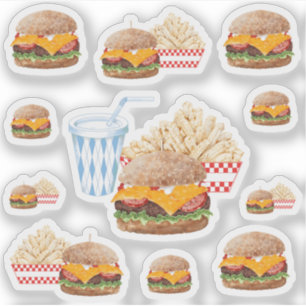 Pegatina Comida rápida de Cheeseburger