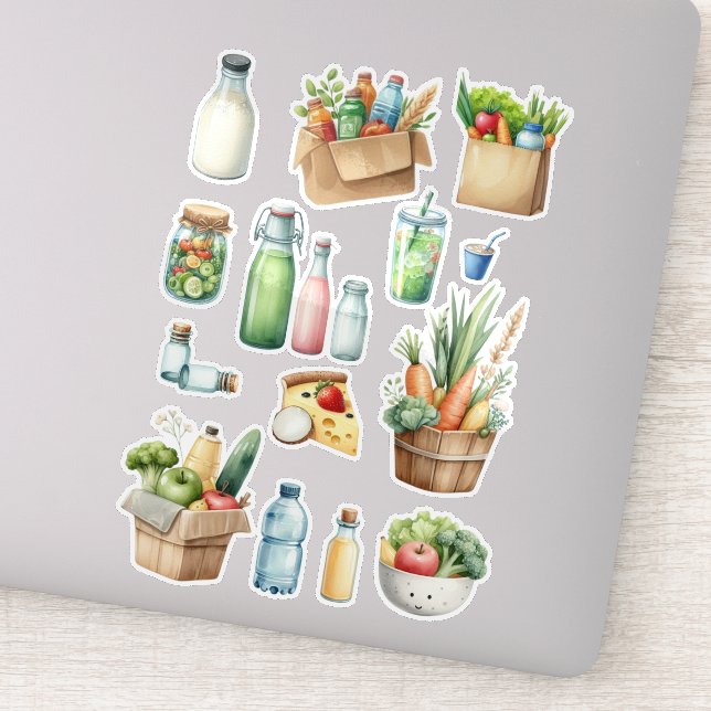 Pegatina Comida Saludable (Detalle)