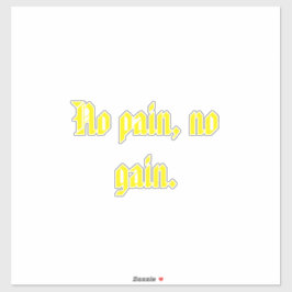 Pegatina comillas de motivación de gimnasio y marrón claro