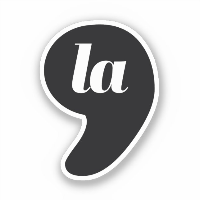 Pegatina Comma La - Kamala Black (Anverso)