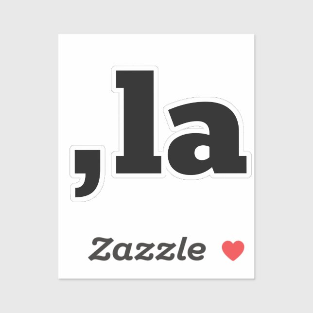 Pegatina Comma La Kamala Harris - diseño de texto personali (Hoja)