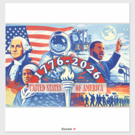 Pegatina Commemorative 1776-2026 USA Semiquincentennial 
