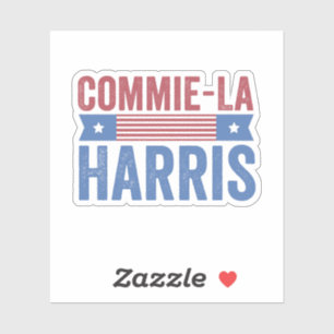 Pegatina Commie-La Harris 2024 Funny Anti Kamala Harris