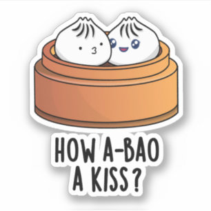 Pegatina Cómo A-bao A Kiss Divertido Dimsum Pun
