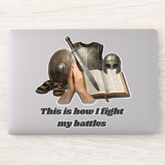 Pegatina Cómo Lucho Mis Batallas (Ordenador)