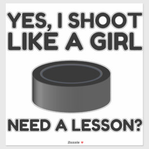 PEGATINA COMO UN CHICA HOCKEY