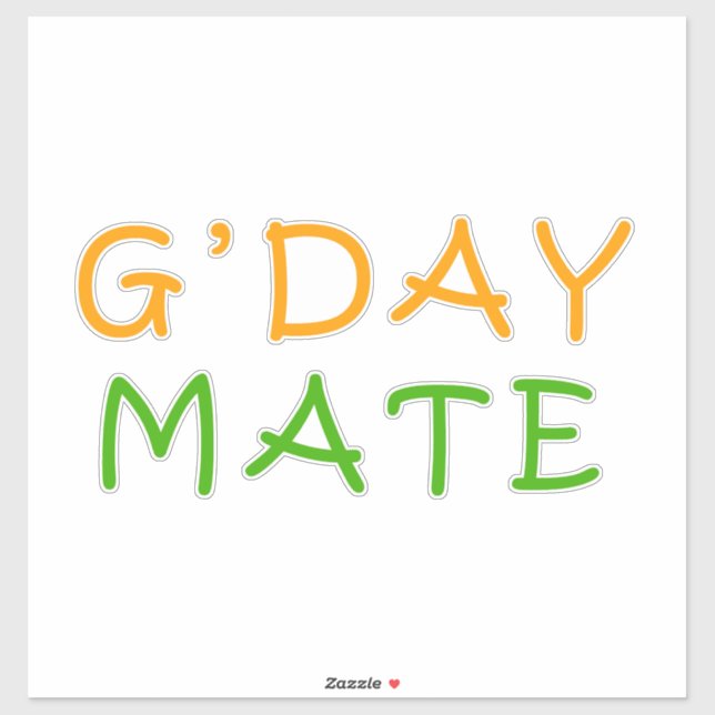 Pegatina compañero de gday, buen compañero de día (Hoja)