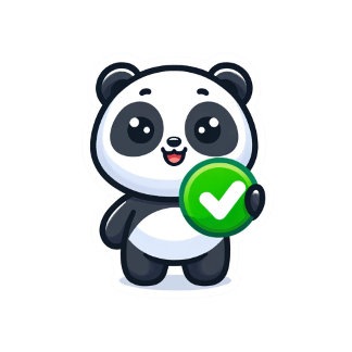 Pegatina ¡compañero de tarea! 🐼