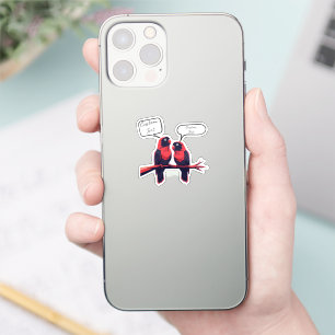 Pegatina Compañeros de clase: Portátil Lovebirds personaliz