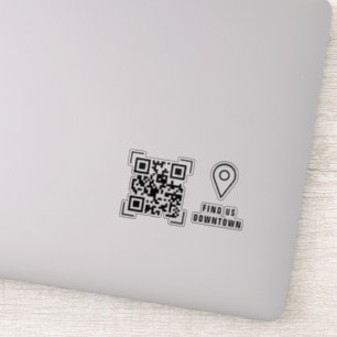 Pegatina Compañía de Negocios   Código QR de Ubicación Esca