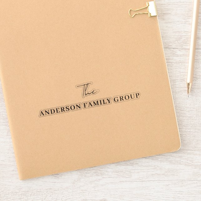 Pegatina Company Business Name Professional Branded (Cuaderno)