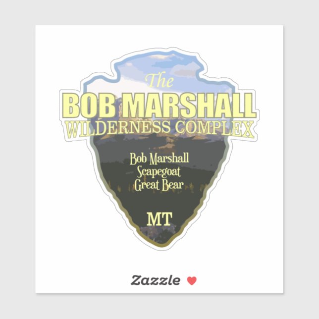 Pegatina Complejo Wilderness Bob Marshall (punta de flecha) (Hoja)