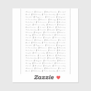 Pegatina Compositores de música clásica