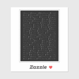 Pegatina Compositores de música clásica