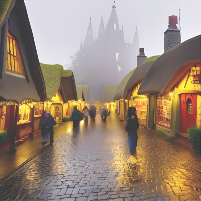 Pegatina Compradores de oro de E.J. en un inyl nocturno de  (Anverso)