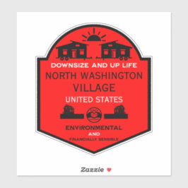 Pegatina Comunidades de casas pequeñas editables