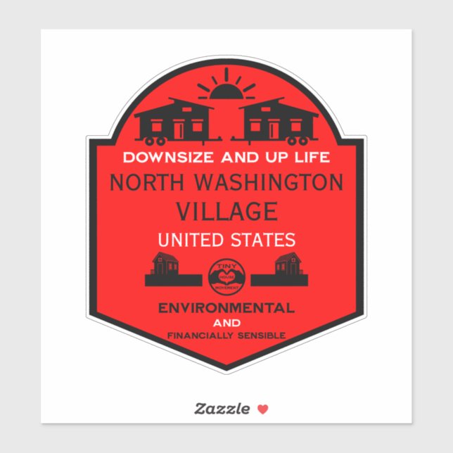 Pegatina Comunidades de casas pequeñas editables (Hoja)