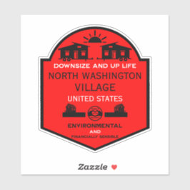 Pegatina Comunidades de casas pequeñas editables