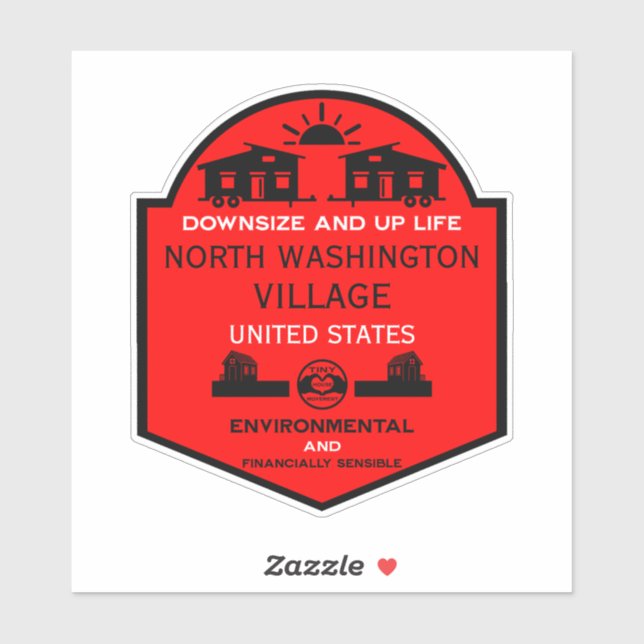 Pegatina Comunidades de casas pequeñas editables (Hoja)