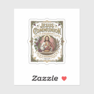 Pegatina Comunión de Jesús Comunión de Jesús Fe Cristiana V
