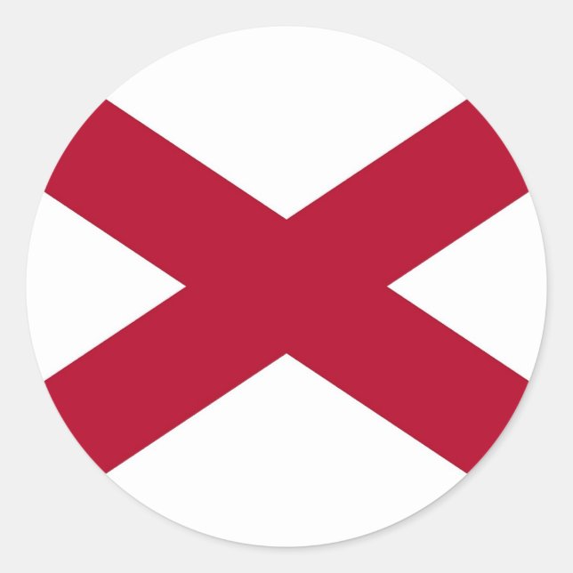 Pegatina con bandera de Alabama (Anverso)