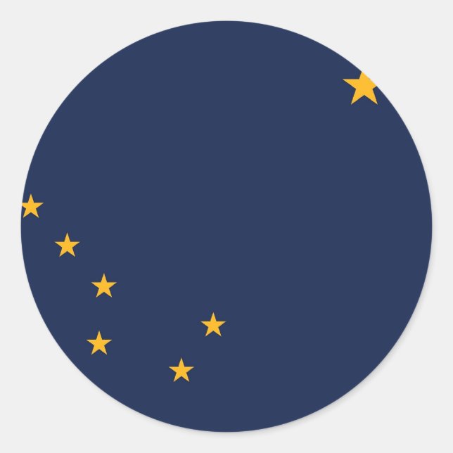 Pegatina con bandera de Alaska (Anverso)